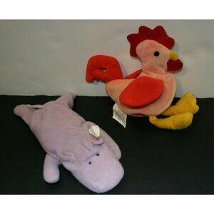 TY Beanie Baby Strut Rooster Happy Hippo 1997 Mcdonalds 4171 4061 teenie lot 2